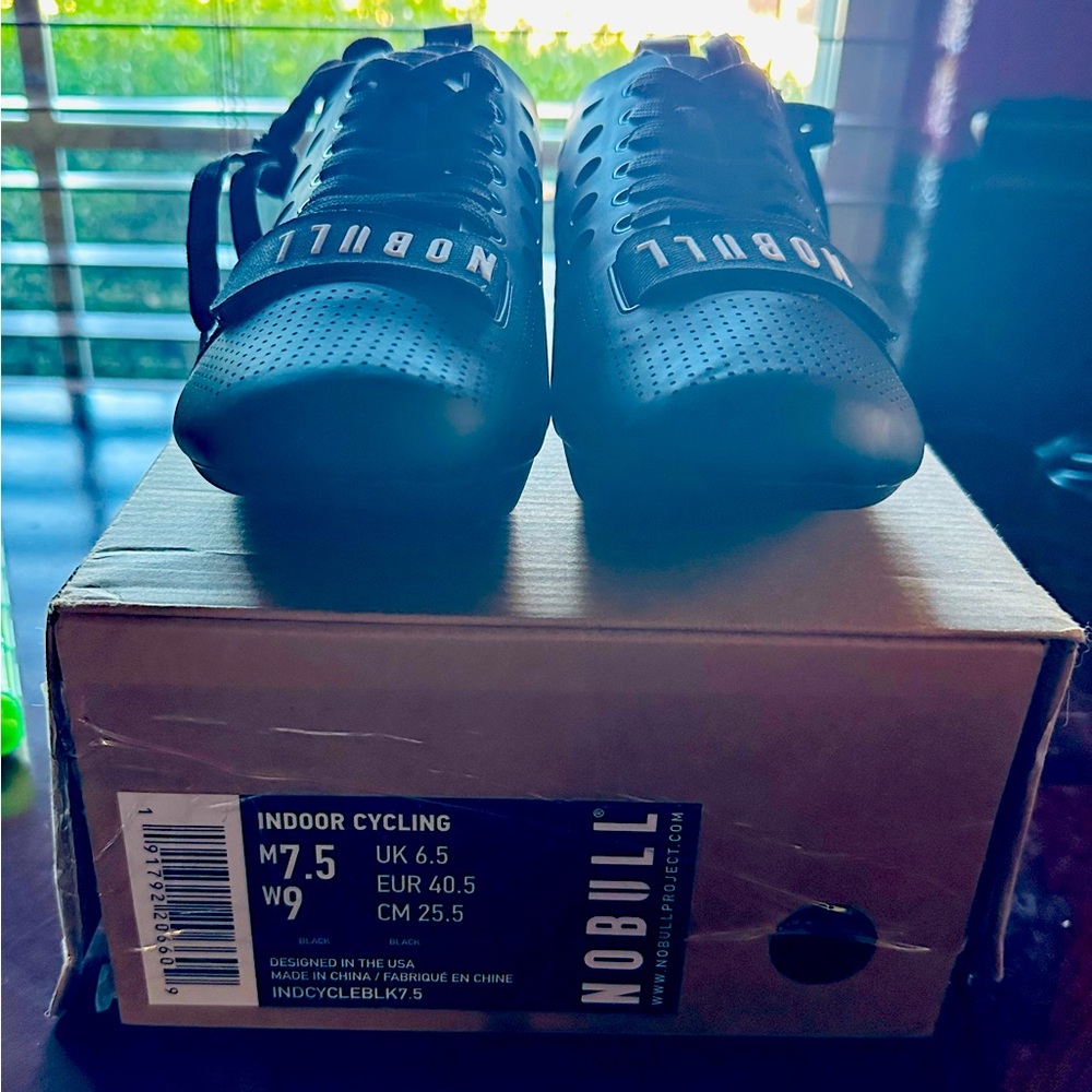 Brand new in the box women’s NoBull indoor biking shoes. Size 9 womens.